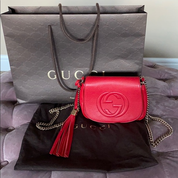 ‼️SOLD‼️Gucci Soho flap bag w chain - Picture 1 of 8